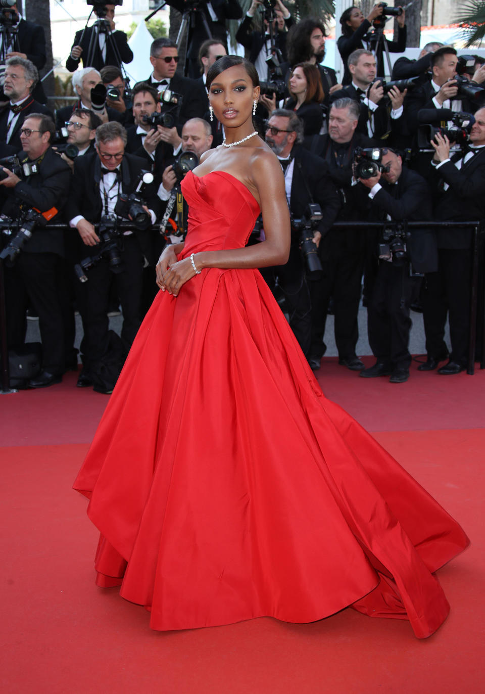 Wearing Zac Posen at&nbsp;the screening of "Girls Of The Sun (Les Filles Du Soleil)" on May 12.