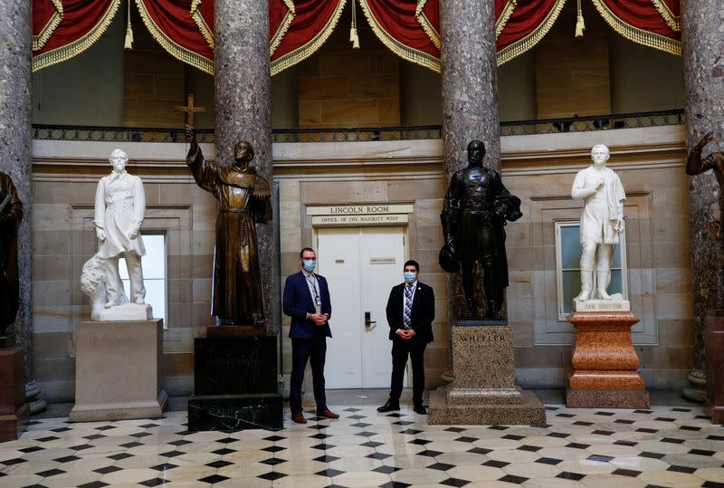 Members of House of Representatives gather ahead of vote on latest coronavirus relief bill in Washington