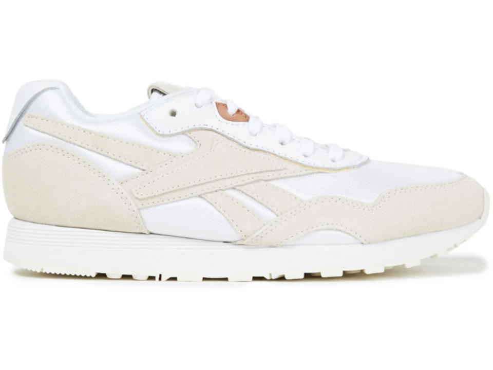 REEBOK X VICTORIA BECKHAM Rapide mesh, suede and leather sneakers 