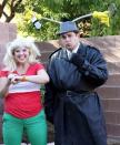 <p>Go, go Gadget Halloween costume! Any '80s cartoon fans will be delighted at the site of the badge-wielding arms protruding from Gadget's hat in this costume.</p><p><a href="https://persialou.com/diy-inspector-gadget-and-penny-costumes/" rel="nofollow noopener" target="_blank" data-ylk="slk:Get the tutorial at Persia Lou »;elm:context_link;itc:0;sec:content-canvas" class="link "><em>Get the tutorial at Persia Lou »</em></a></p>