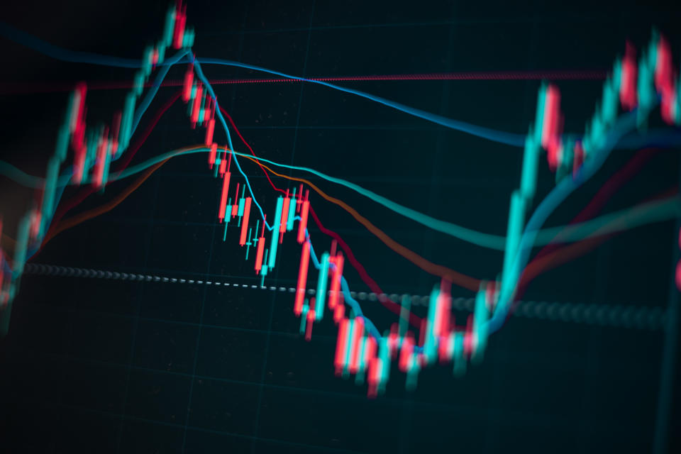 Financial background stock exchange graph