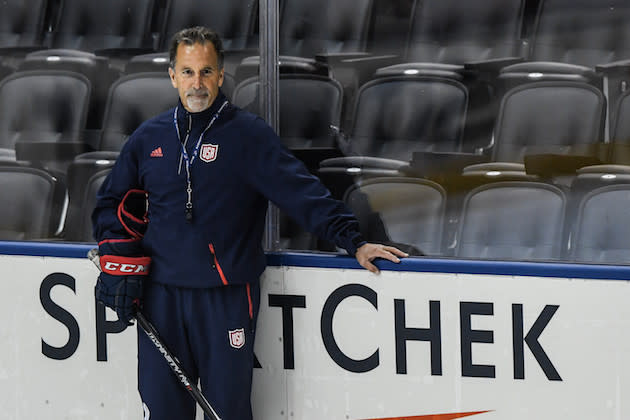 TORONTO, ON – SEPTEMBER 16: Head coach of Team USA John Tortorella looks on during practice at the World Cup of Hockey 2016 at Air Canada Centre on September 16, 2016 in Toronto, Ontario, Canada. (Photo by Minas Panagiotakis/Getty Images)