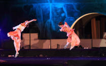 Singaporean talents: The overseas attractions included dancers from the Maya Dance Theater in Singapore, who performed a balletic dance fusion of Asian and European styles.