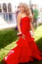 <p>The Fifth Harmony member looked smokin' hot in a red mermaid-style dress and majorly glam waves.</p>