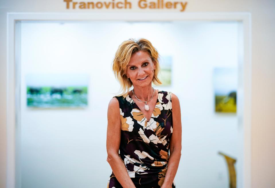 Alyona Ushe, Centers for the Arts Bonita Springs director, poses for a photo at the Center for the Arts in Bonita Springs on Thursday, July 13, 2023.