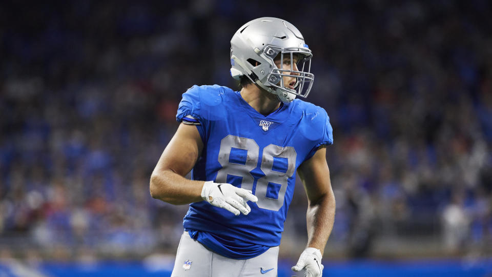 Detroit Lions tight end T.J. Hockenson (88) 