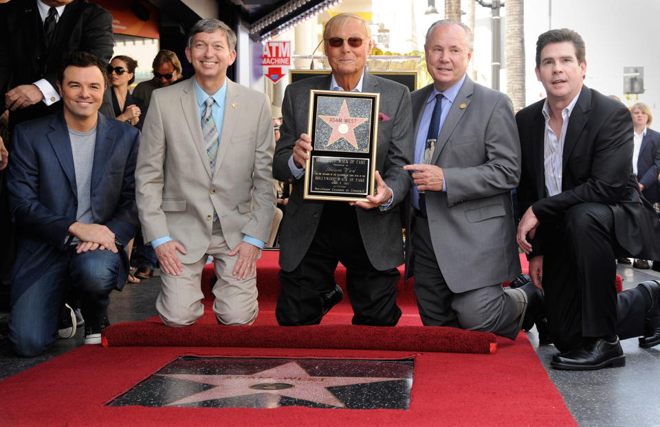 Adam West receives his star, 2012