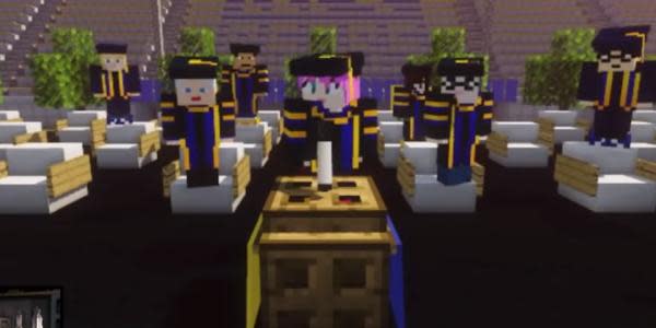 Estudiantes de California celebran su graduación en Minecraft