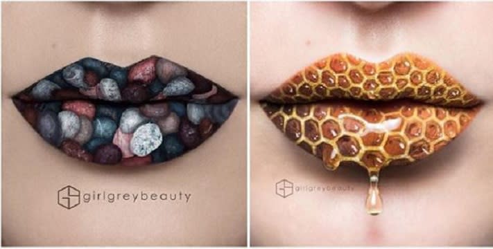 Aus Lippen Kunstwerke zu machen, ist der neue Hype in den sozialen Netzwerken (Bild: Instagram/GirlGreyBeauty)