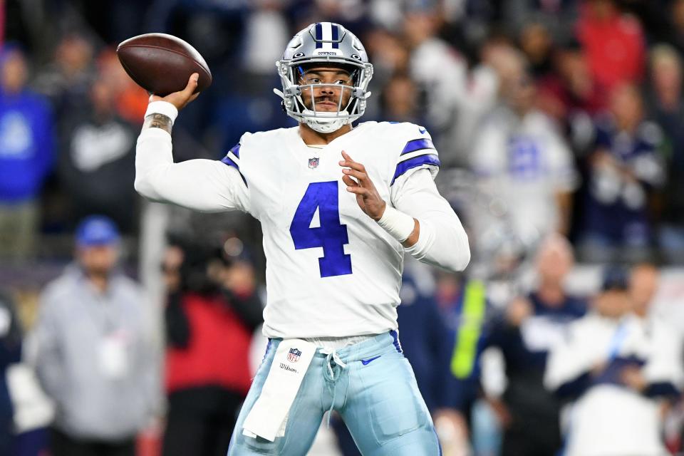 With three touchdown passes in Sunday's win over the Patriots, Dak Prescott has now thrown for three or more touchdowns in five of six games this season.