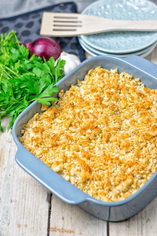 <p><a href="https://www.contentednesscooking.com/mashed-cauliflower-green-bean-casserole/" rel="nofollow noopener" target="_blank" data-ylk="slk:Contentedness Cooking;elm:context_link;itc:0;sec:content-canvas" class="link ">Contentedness Cooking</a></p>