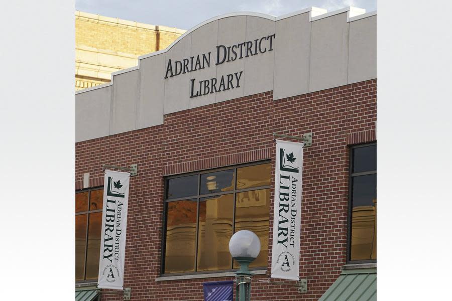 The exterior of the Adrian District Library, 143 E. Maumee St., downtown Adrian, is pictured.