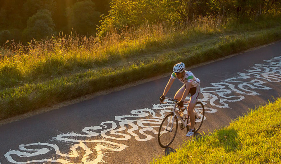 Road cycling at Box Hill, Surrey