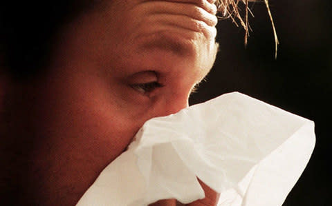 That sniffle in the nose? It requires bed rest for the man flu sufferer - Credit:  Martin Keene/PA