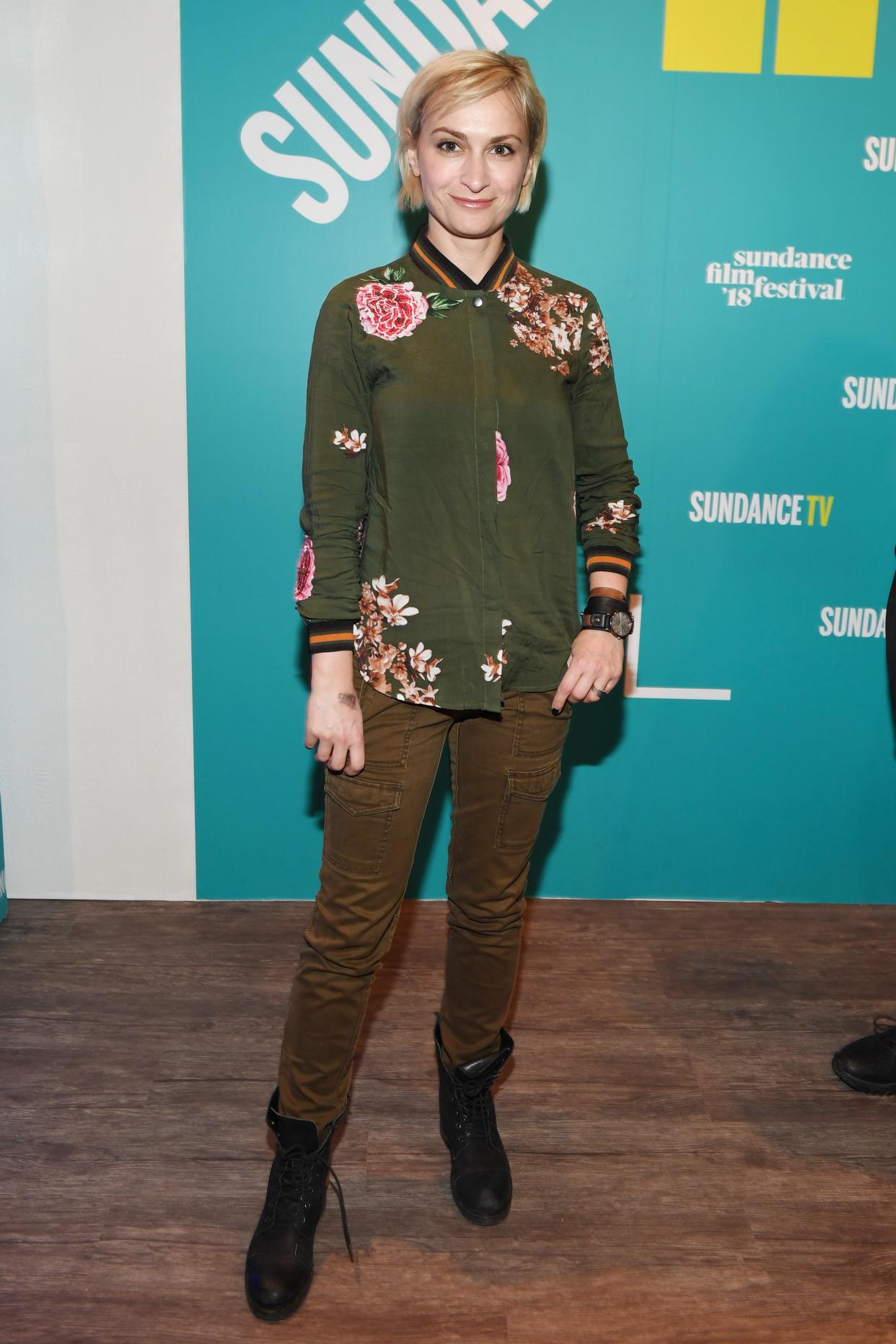 Halyna Hutchins, the filmmaker killed on the set of "Rust," attends the 2018 Sundance Film Festival.