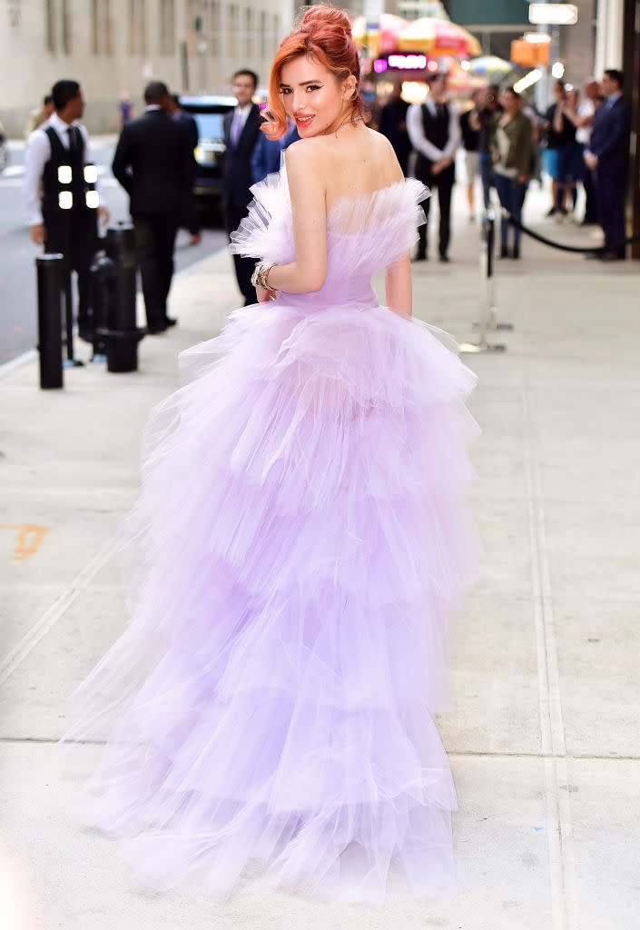 Bella Thorne arrives to the Daily Front Row's Fashion Media Awards at Four Seasons Hotel New York Downtown on September 8, 2017 in New York City.