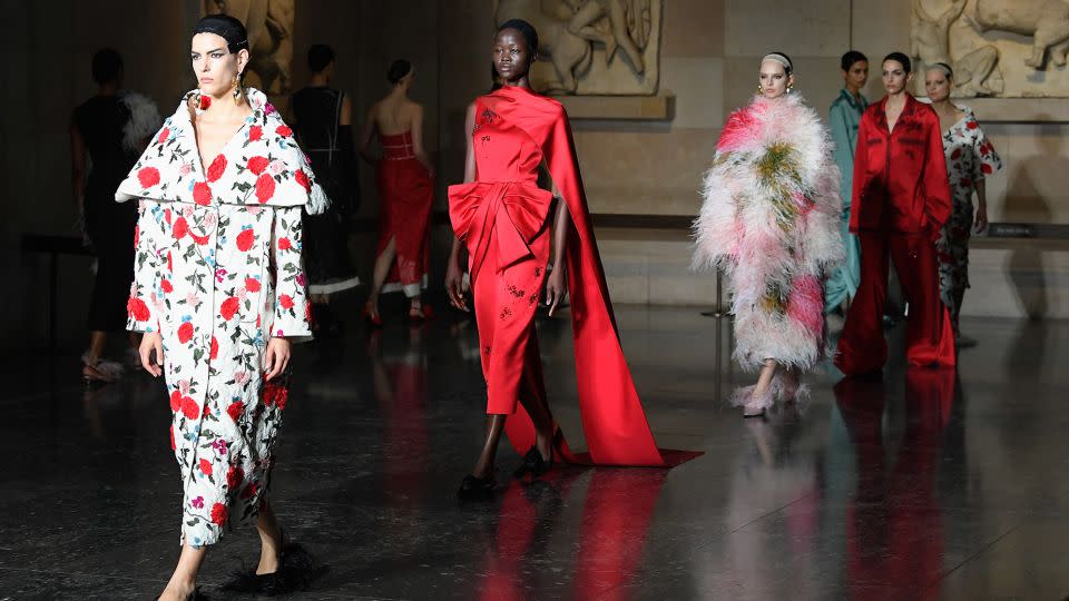 Erdem was a vision of mid-20th century elegance. - Giovanni Giannoni/WWD/Getty Images