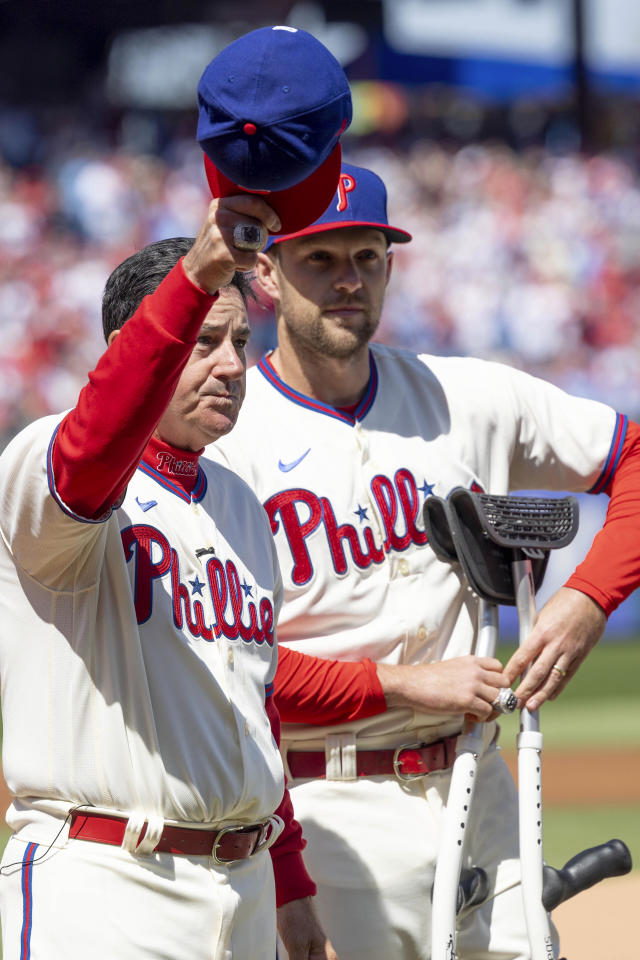 Hoskins hopeful for potential October return for Phillies National News -  Bally Sports