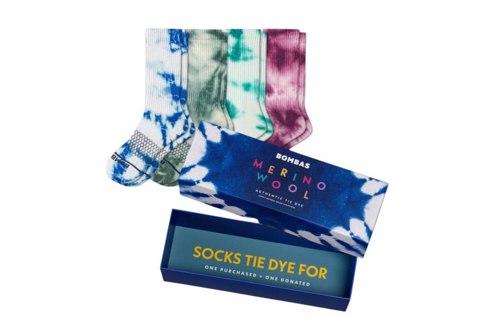 Bombas merino tie dye gift box (was $78, 20% off with code "CHEER20")