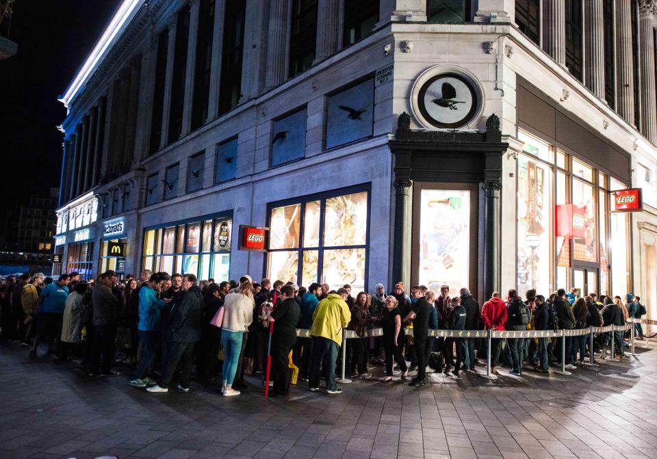 Fans queued round the block at the new Leicester Square LEGO shop for the chance to be the first to get their hands on the UCS Millennium Falcon (Norton PR)