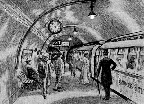 <span class="caption">Fashion has changed a lot more than the tube since 1906.</span> <span class="attribution"><a class="link " href="https://en.wikipedia.org/wiki/London_Underground#/media/File:Baker_Street_Waterloo_Railway_platform_March_1906.png" rel="nofollow noopener" target="_blank" data-ylk="slk:Wikipedia;elm:context_link;itc:0;sec:content-canvas">Wikipedia</a></span>