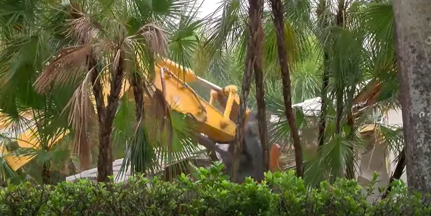 <p>Demolition crews have begun pulling down the South Florida mansion once owned by the convicted sex offender</p> (WPTV News - FL Palm Beaches and Treasure Coast)