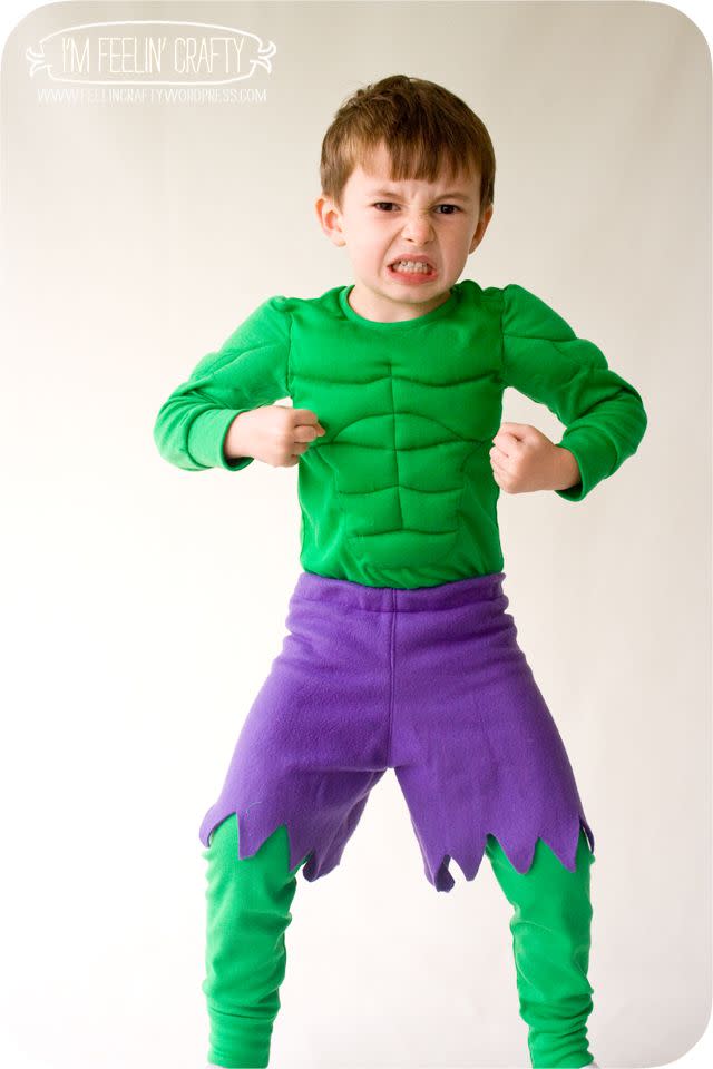 DIY Hulk Superhero Halloween Costume