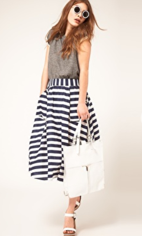 ASOS Full Striped Skirt 