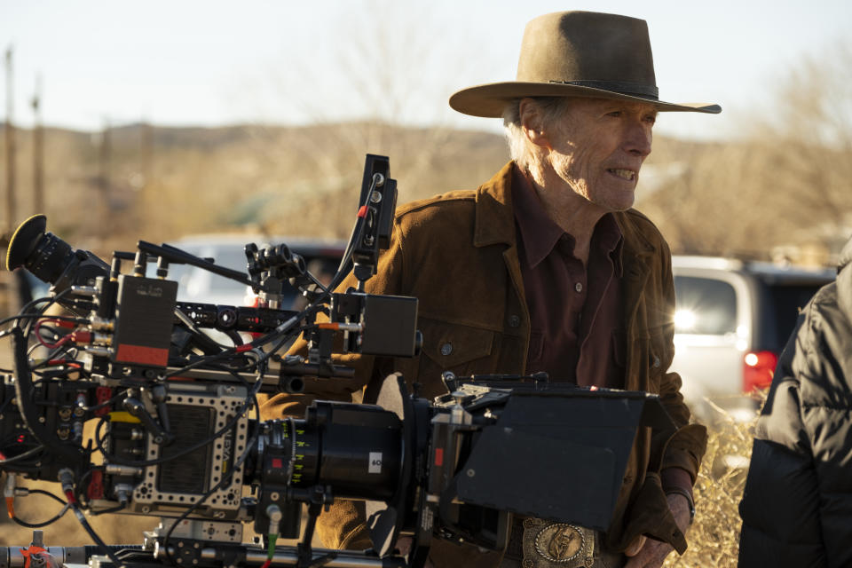 Eastwood behind the camera on the set of Cry Macho (Photo: Claire Folger/Warner Bros.)