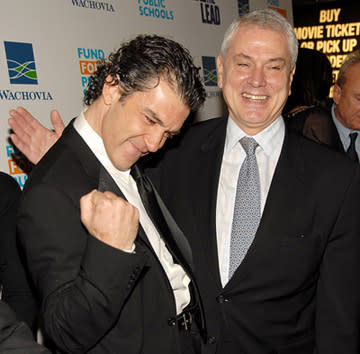 Antonio Banderas with the real Pierre Dulaine at the NY premiere of New Line Cinema's Take the Lead