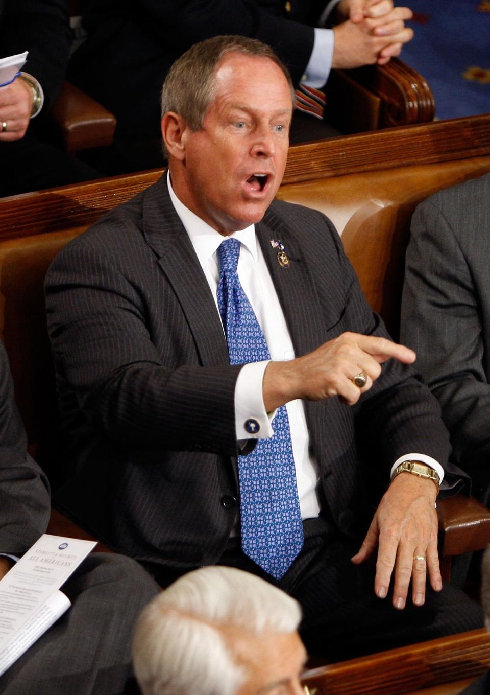 Rep. Joe Wilson (R-SC) shouts 