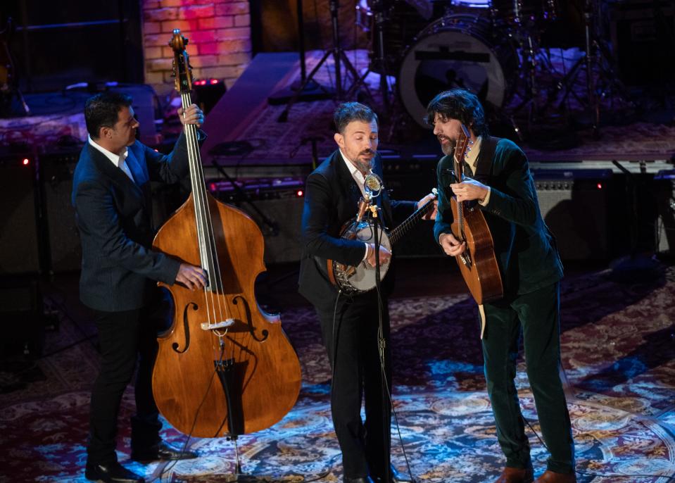 The Avett Brothers perform during the Americana Music Association Awards and Honors at the Ryman Auditorium in Nashville, Tenn., on Sept. 20, 2023. They will appear at CMAC on May 24.