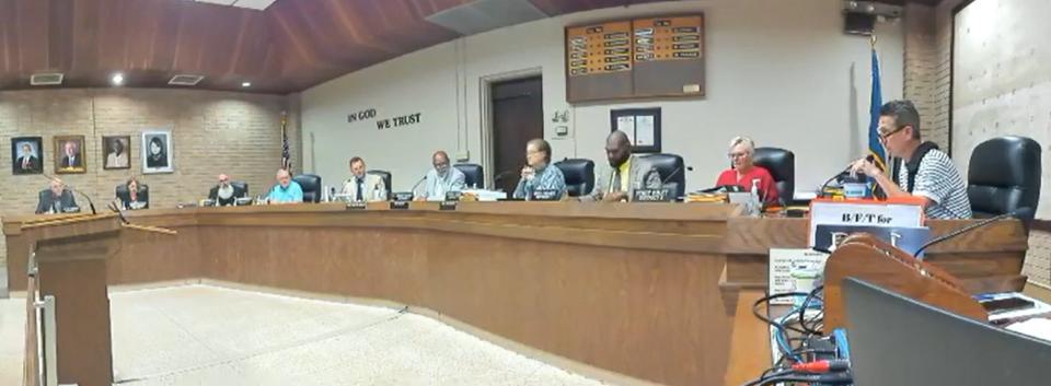 The Terrebonne Parish School Board discusses the fate of Grand Caillou Elementary School during a meeting Dec. 6, 2022.