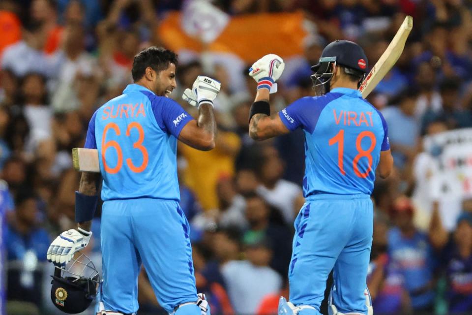 Virat Kohli and Suryakumar Yadav impressed in a 56-run win in Sydney  (AFP via Getty Images)
