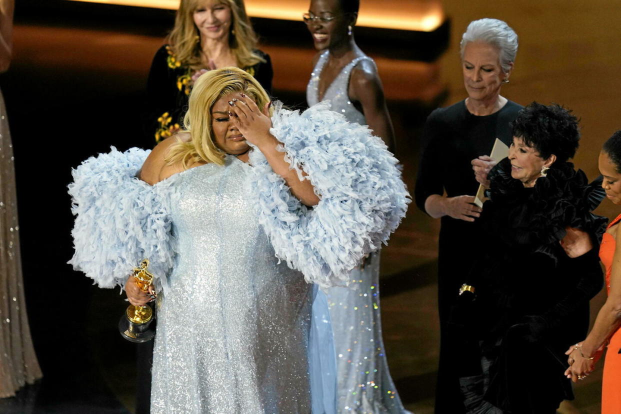 Très émue, Da’Vine Joy Randolph a remporté l'oscar du meilleur second rôle féminin pour « Winter Break ».  - Credit:Jack Gruber-USA TODAY/Sipa USA/SIPA / SIPA / Jack Gruber-USA TODAY/Sipa USA/S