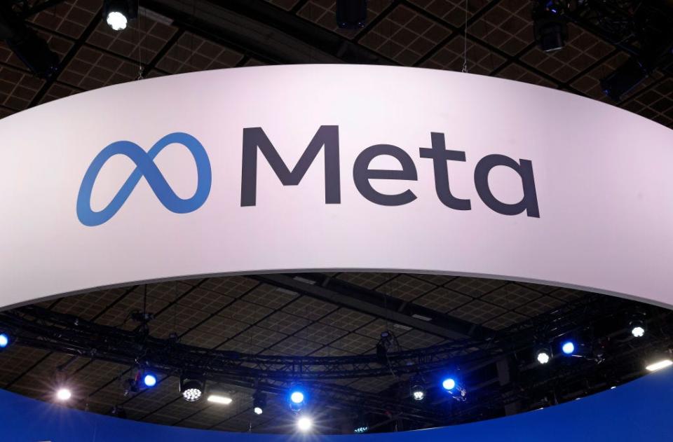 The Meta logo is displayed during the Viva Technology show at Parc des Expositions Porte de Versailles on May 24, 2024 in Paris, France.