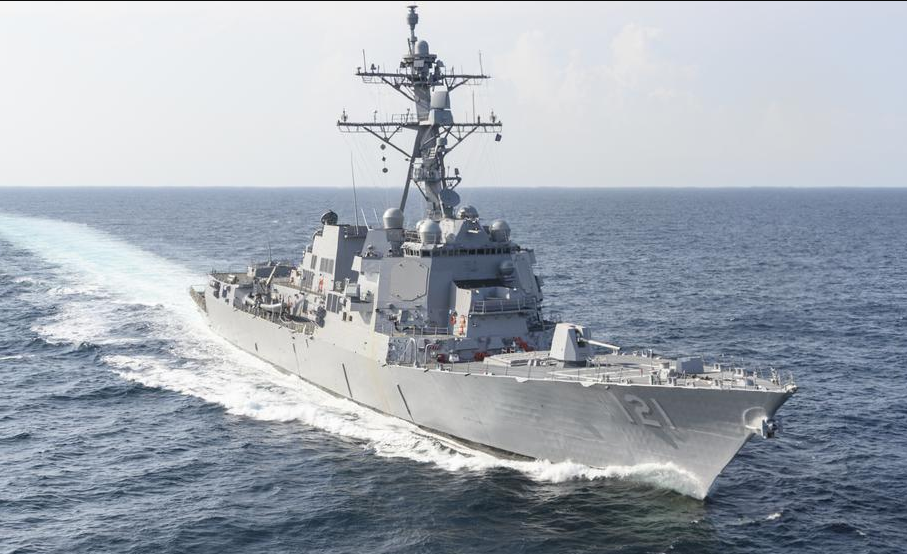 Frank E. Petersen Jr. navigates in the Gulf of Mexico during bravo trials. Commander Daniel Hancock on Tuesday accepted delivery of the ship on behalf of the U.S. government from Huntington Ingalls Industries’ Ingalls Shipbuilding division.