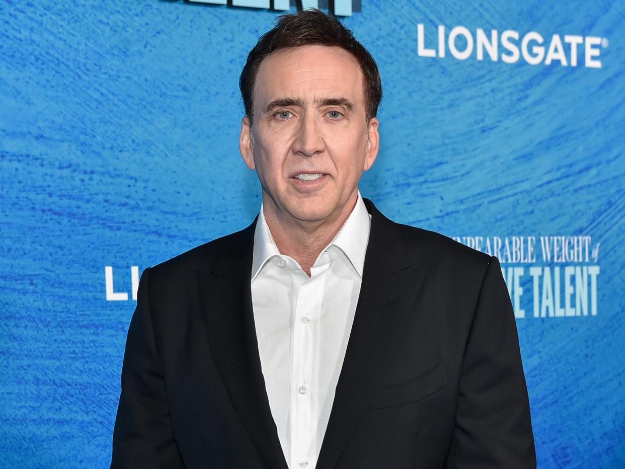 Nicolas Cage attends the Los Angeles special screening of "The Unbearable Weight of Massive Talent" at DGA Theater Complex on April 18, 2022 in Los Angeles, California