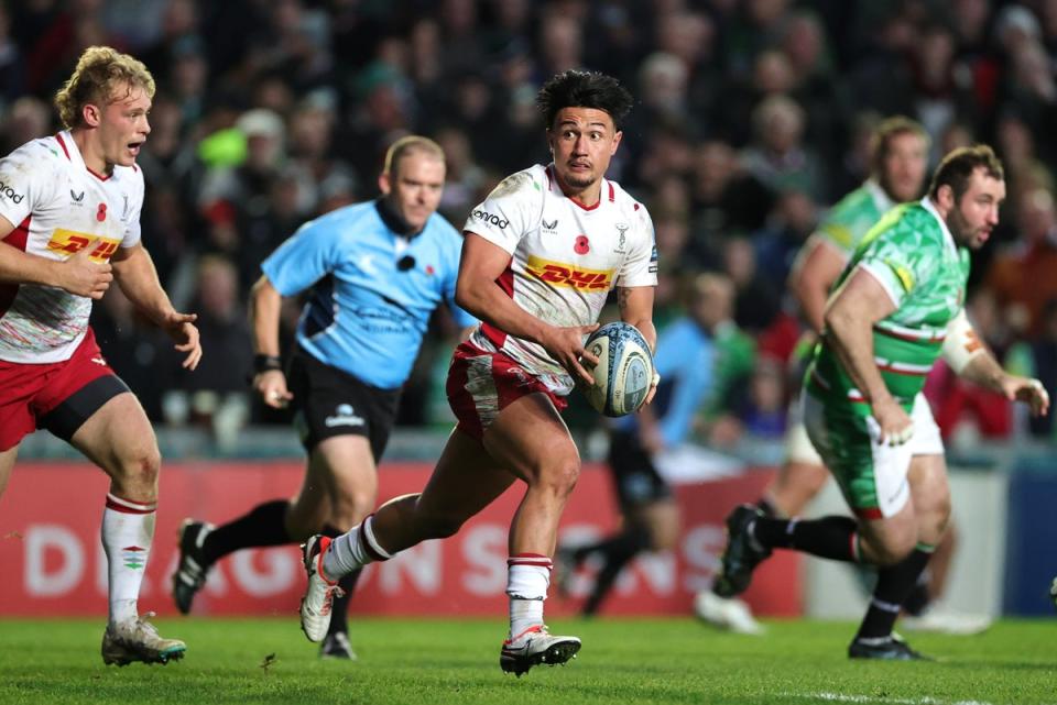 Marcus Smith led Harlequins to a win over Leicester as the London club went top of the Premiership  (Getty Images)