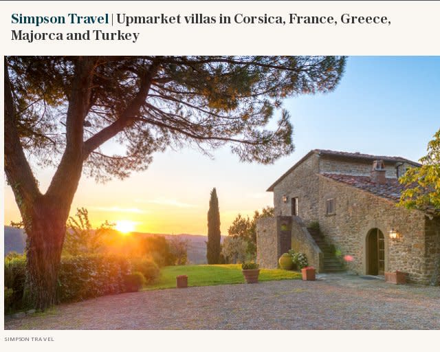 V2 | Simpson Travel | Upmarket villas in Corsica, France, Greece, Majorca and Turkey