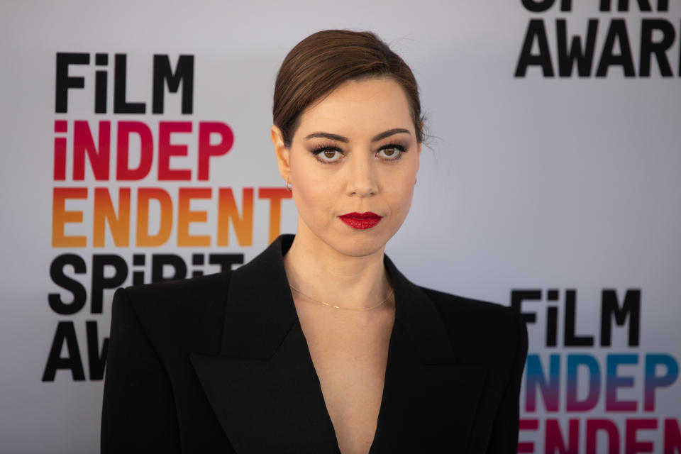 Aubrey Plaza attends the 2023 Film Independent Spirit Awards