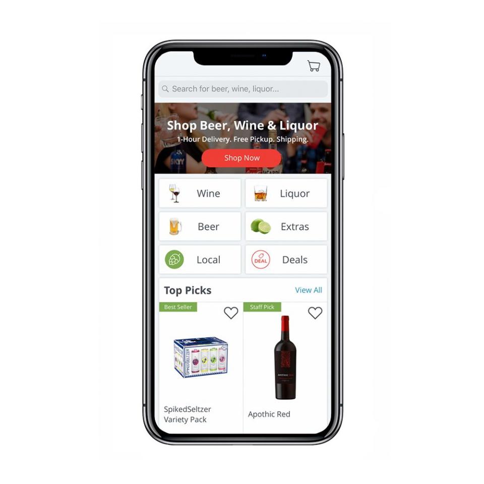 1) Drizly Alcohol Delivery App