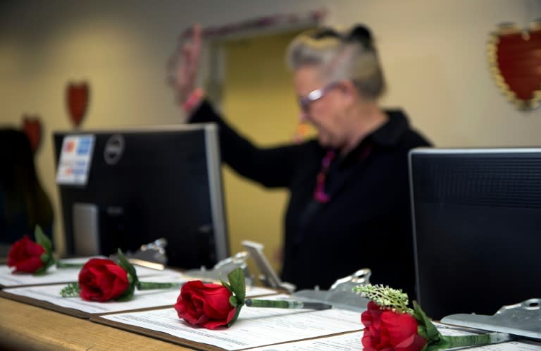 The temporary marriage license office at McCarran International Airport in Las Vegas helps marriages get off the ground in Valentine's season without all the fuss