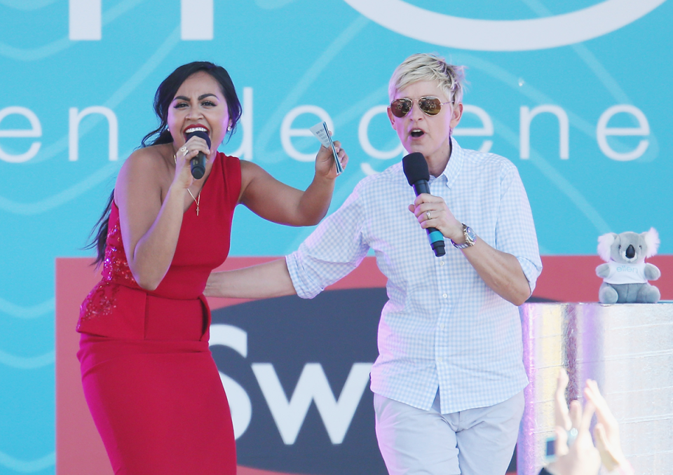  Jessica Mauboy and Ellen DeGeneres.