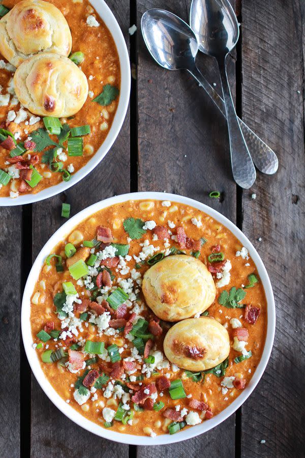 Buffalo Chicken Corn Chowder