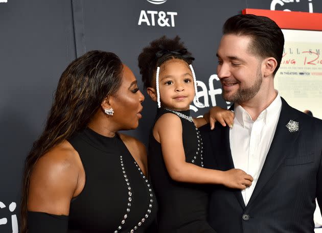 Williams and Ohanian with their daughter, Alexis Olympia Ohanian Jr., at the AFI Fest premiere of 