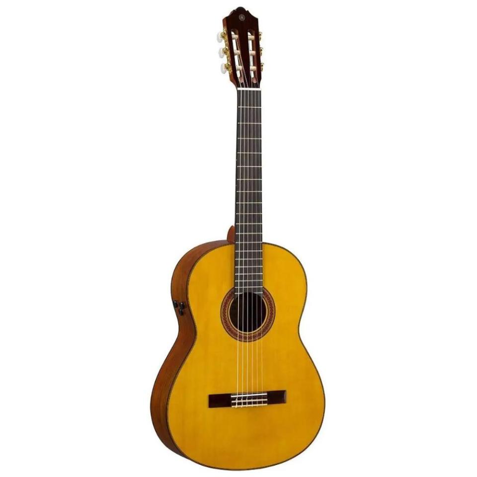 wooden acoustic guitar