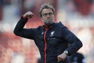 Britain Football Soccer - Stoke City v Liverpool - Premier League - bet365 Stadium - 8/4/17 Liverpool manager Juergen Klopp celebrates after the match Reuters / Darren Staples Livepic