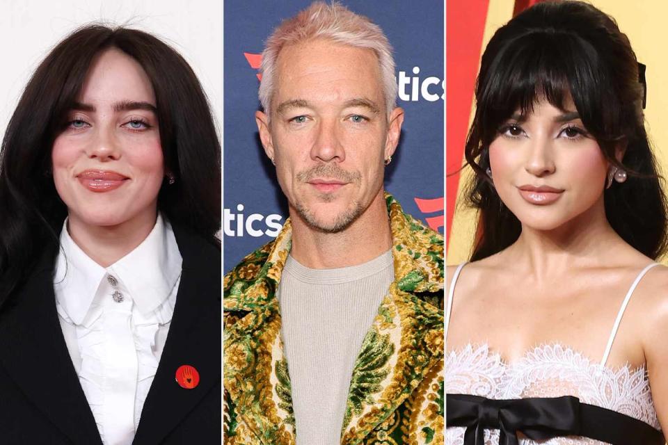 <p>Getty(3)</p> Billie Eilish; Diplo; Becky G