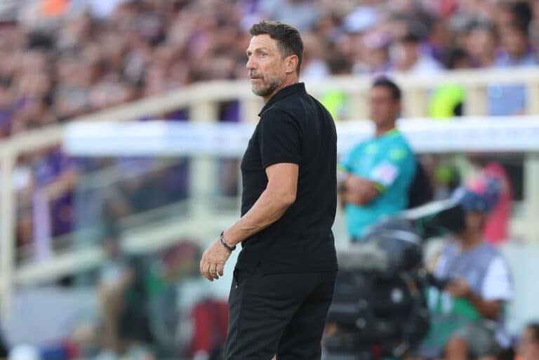 Venice coach Eusebio Di Francesco before the start of the match: 